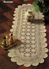 6X Pineapple Strawberry Floral Ruffled Wheel Runner Doilies Crochet Patterns