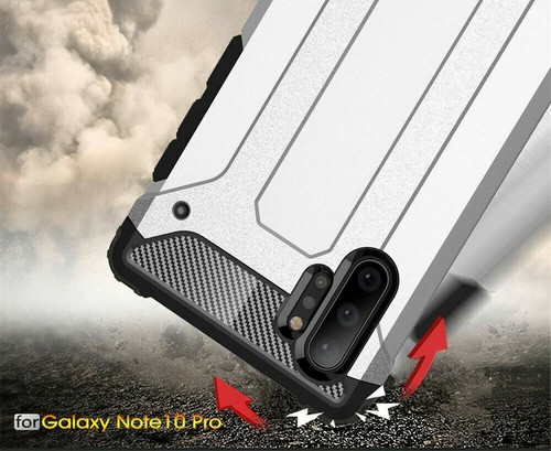 Samsung Galaxy Note 10 Plus Ultra Slim Shockproof Bumper Protection Cover Carbon - Picture 3 of 49