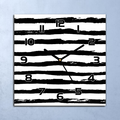 Wanduhr Echt-Glas-Küchenuhr Zebra Tinte Muster Quarz 30x30 Deko Bilder