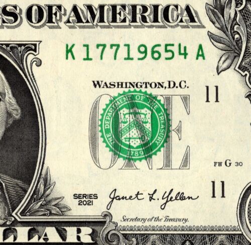 July 17, 1965, Birthday Note Fancy Serial Number One Dollar Bill K17719654A