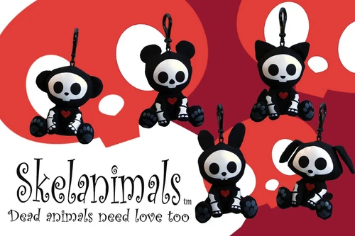 Skelanimals Classic 3" Plush Clip-ons - New Old stock with tags. Still in bag - product listing photo