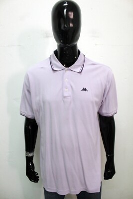 Robe Di Kappa Polo Herren Größe 2XL Lila T-Shirt Sommer Baumwolle