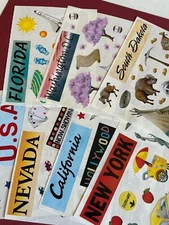 Creative Memories - 4" x 5" Block Sticker Sightseeing USA | Europe | Canada