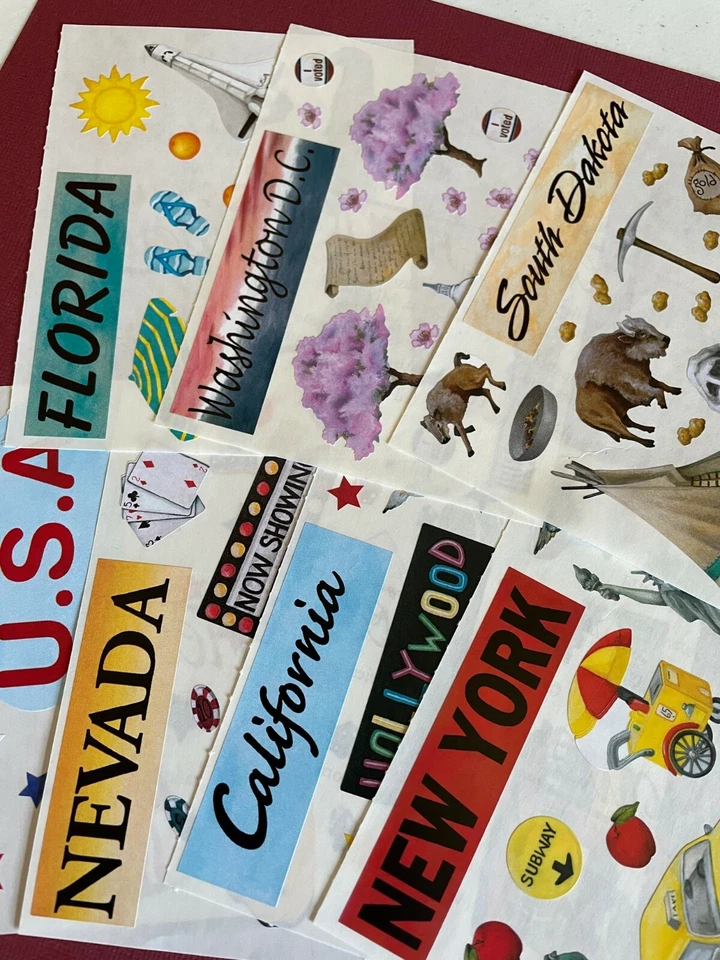 Creative Memories - 4" x 5" Block Sticker Sightseeing USA | Europe | Canada