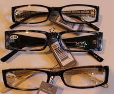 NYS Reading Glasses 2.00 Strength Gorgeous Designs and Colored Hinges
