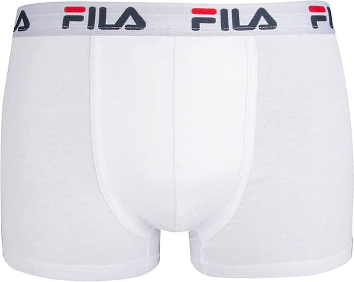Boxer uomo Fila bianco M cotone mutande logo vita aderente nuovo