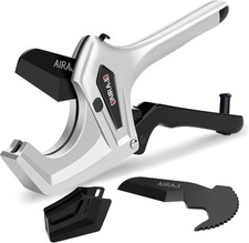 Ratchet PVC Pipe Cutter Heavy Duty,Cuts up to 3 Inches,PVC Cutter with One-Click