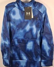 Under Armour 1379800 Boys XS Armour Fleece Printed Hoodie, 400 Team Royal