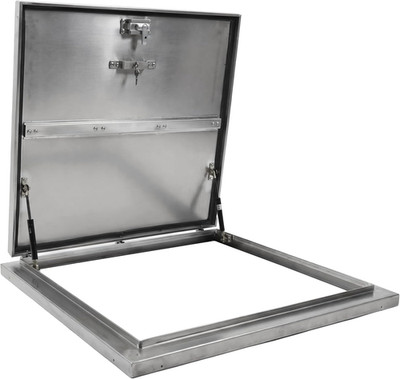 Stainless Steel Roof Hatch 31.5''x31.5'' with Lock, Rainproof Access Door