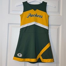 Team Apparel Kids GB Packers Green and Yellow Dress