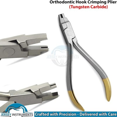 Orthodontic Hook Crimping Plier TC Dental Archwire Stop Lock Placement Tools New