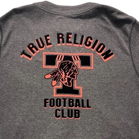 Cárdigan True Religion Football Club Artículos Deportivos Gris Jaspeado XL/TG Hombres Foto 3 de 4