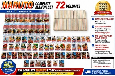 Naruto Complete Manga Set Vol.1-72 Japanese Edition Full Set Shueisha JP
