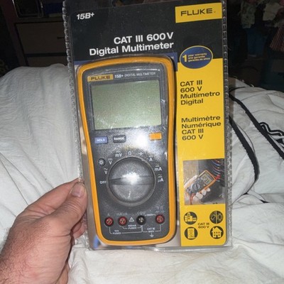 Fluke 15B+ CAT III 600V 4000-Count Handheld Digital Multimeter, Data Hold