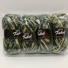 GARN YARN Fabel Print (4) Superwash Wool 1-Fingering Green Variegated Europe