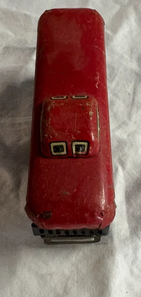 Marx Prewar O gauge #556 New York Central Red Caboose Tin Litho Train6 - Imagem 2 de 3