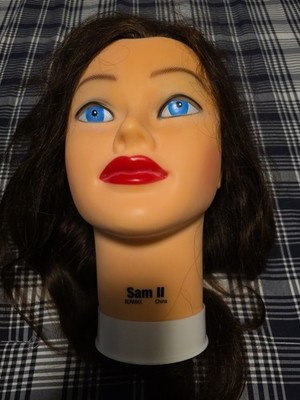 Burmax Sam II Female Hair Mannequin Head Brown Synthetic Hair