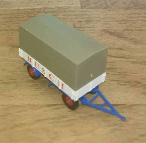 Brekina 55281 Cirkus Busch Anhänger Pritsche Auto Modell 1:87 H0 OVP - Bild 3 von 4