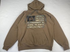 Realtree Men's Large Hoodie Camo American Flag Antler Logo