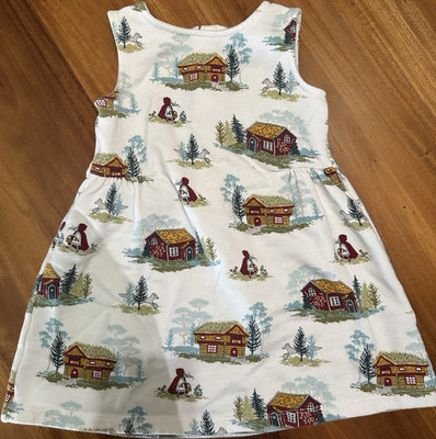 Genuine Kids from OshKosh Toddler Scenic Winter Cabin Dress 2T Sleeveless