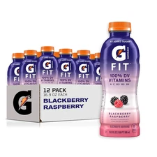Gatorade Fit Electrolyte Beverage, Blackberry Raspberry, 12 Pack 16.9oz Bottles