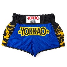 Yokkao Shorts Muay Thai Original Gold (Blu Elettrico) Taglia L Edizione Limitata