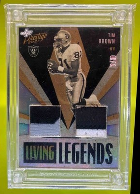 Panini Prestige Living Legends Jersey Fusion Tim Brown Numbered /10