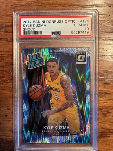 2017 Panini Donruss Optic Kyle Kuzma Shock PSA Gem Mint 10