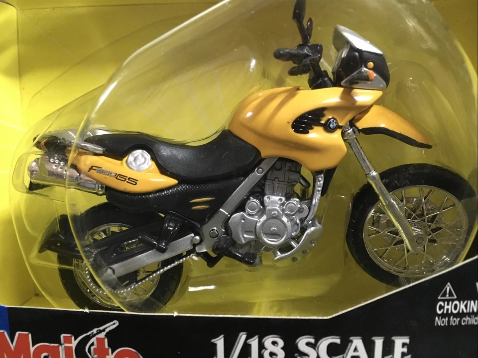 Maisto Road & Track BMW F650GS dual sport yellow 2001 Rare HTF - Image 2 of 3