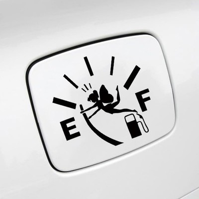 2PCS Fuel Tank Cap Decor Sticker 4.72''x4.72'' Vinyl, Funny Running Color: Black