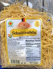 Fideos de huevo estilo alemán sin jaula fideos cortados sémola de trigo duro 17,06 oz.