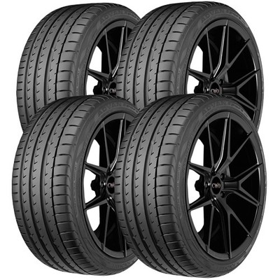 (QTY 4) 235/40ZR19 Yokohama Advan Sport V105 92Y SL Black Wall Tires