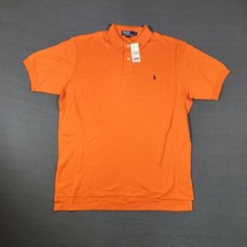 Polo Ralph Lauren Large Orange Classic Fit Pony Polo Short Sleeve Shirt NWT Mens