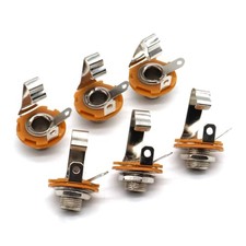 LOCHSOEL 6.35mm 1/4inch Female Mono TS Socket Panel Mount Jacks, Patch Cabl...