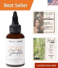 Bask & Lather Scalp Stimulator Hair Growth Oil Cold Pressed Mint and Rosemary