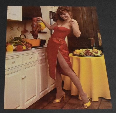 1980 Print Ad Sexy Fashion Lady Legs Heels Redhead Lobster Skirt Art Smooth ATP