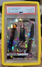 Caitlin Clark 2024 RC Prizm Signed Cracked Ice Variation PSA GEM 10 AUTO #145
