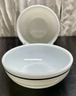 Vintage Anchor Hocking Fire King, Pyrex/ Corning, Blue Stripe, White Bowl Glass