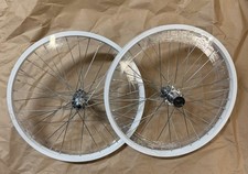 White Wheel Master 20 Inch Alloy Rim Wheel Set Bmx Bicycle 38s Axle
