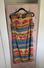 Vintage 90s Sag Harbor Floral Animal Print Dress