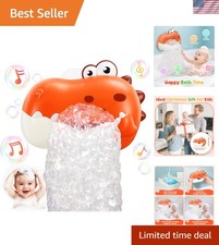 Baby Bath Toys, Rechargeable Dinosaur Bath Bubble Machine w/Music, Bathtime