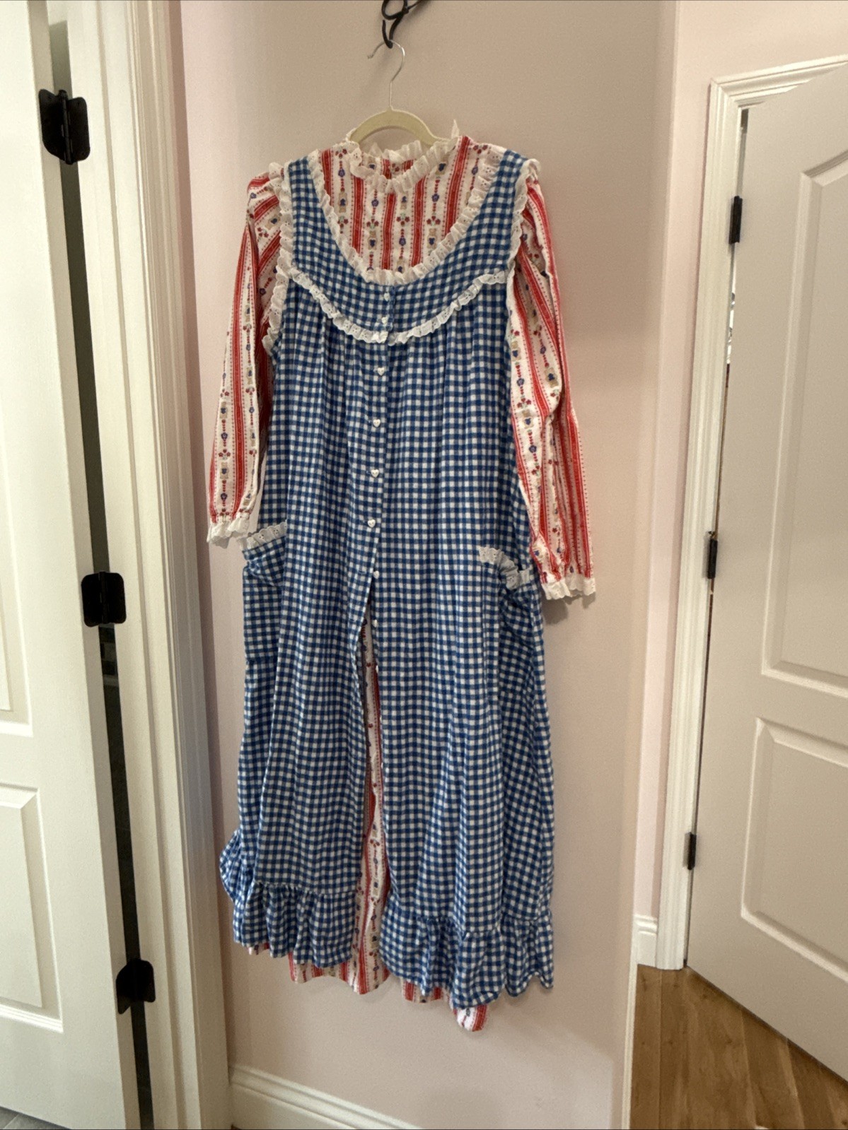 Lanz Of Salzburg Pair Of Layered Raggedy Ann Style Nightgowns