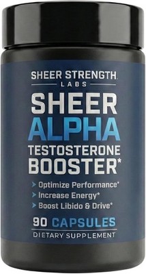 TESTOSTERONE BOOSTER FOR MEN, SHEER ALPHA T-BOOSTER, MADE IN USA