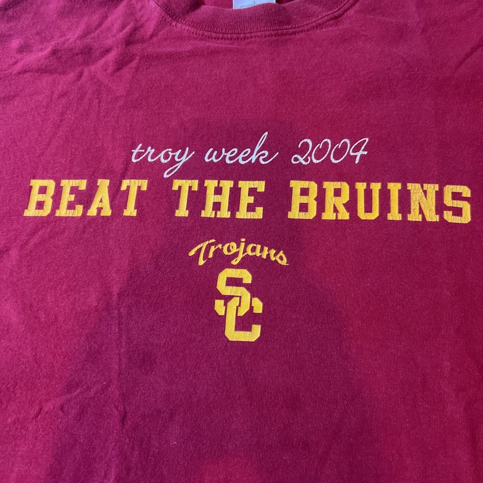 USC Trojans Football ‘Beat UCLA Bruins’ Troy Week 2004 - 5 Years Running Shirt L - Image 3 of 4