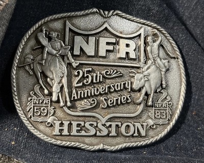 NFR HESSTON 25TH ANNIVERSARY  BELT BUCKLE '59-'83