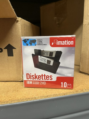 #ad #ad Imation 3½ in. Floppy Disk 2HD IBM Formatted 1.44MB Capacity 10 Pack $12.00