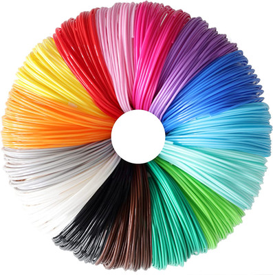 15 Color 3D Pen PLA Filament Refill Pack - 150 Feet Compatible with MYNT3D/SCRIB