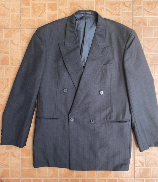 DUNHILL ZWEIREIHIGER FORMELLER BLAZER JACKE GRAU