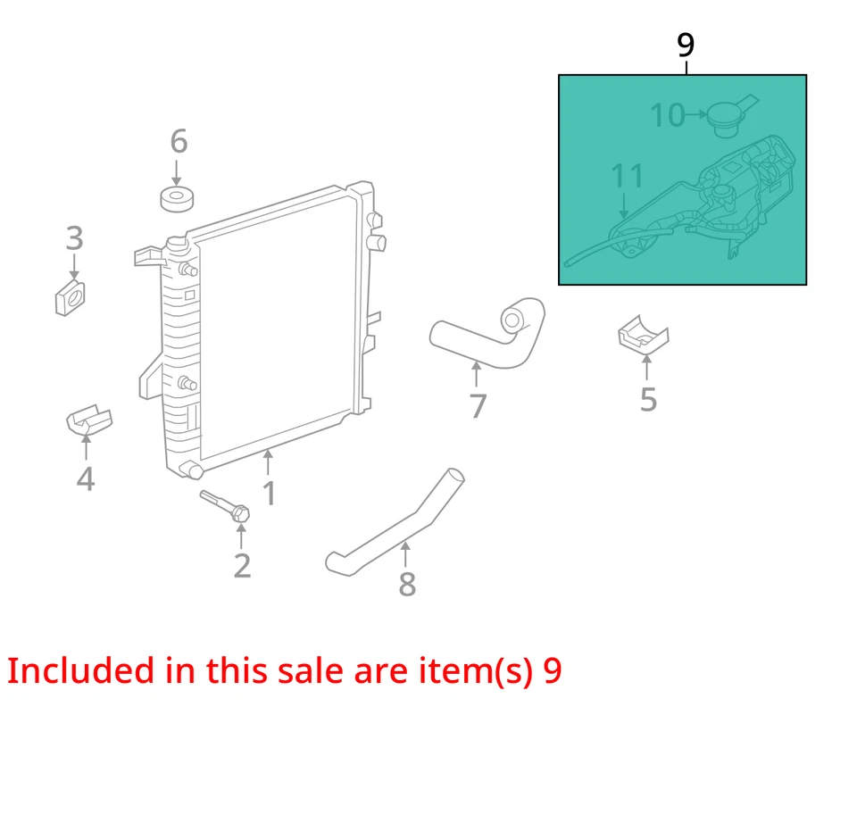 Ford Explorer 2008 botella de desbordamiento de refrigerante OEM 165 k millas - LKQ407654952 Foto 4 de 4