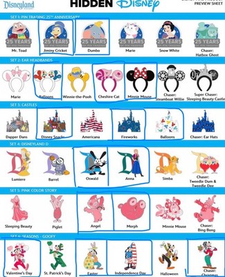 DLR NEW Hidden Disney Series 2025 Wave A Series Pin YOU CHOOSE!!! Updated 11/1